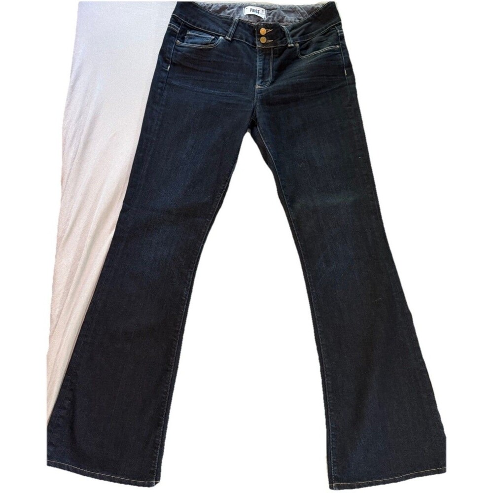 Paige Hidden Hills Jeans Womens 30 Dark Wash Bootcut Premium Denim Made USA